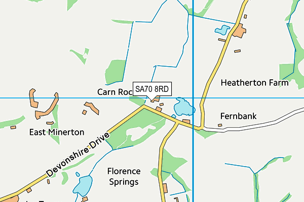 SA70 8RD map - OS VectorMap District (Ordnance Survey)