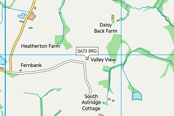 SA70 8RG map - OS VectorMap District (Ordnance Survey)