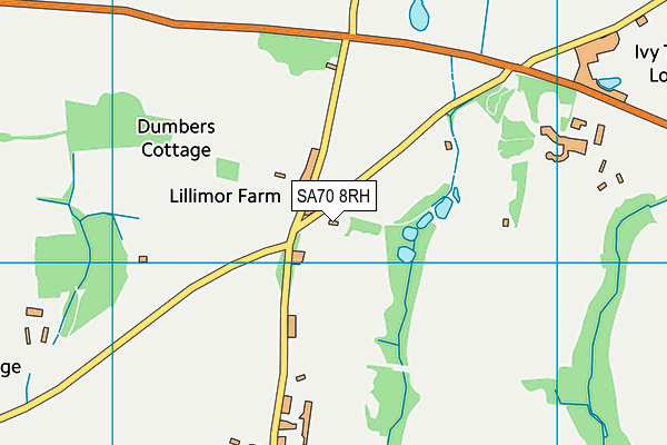 SA70 8RH map - OS VectorMap District (Ordnance Survey)