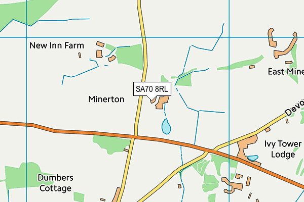 SA70 8RL map - OS VectorMap District (Ordnance Survey)