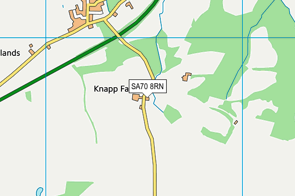 SA70 8RN map - OS VectorMap District (Ordnance Survey)