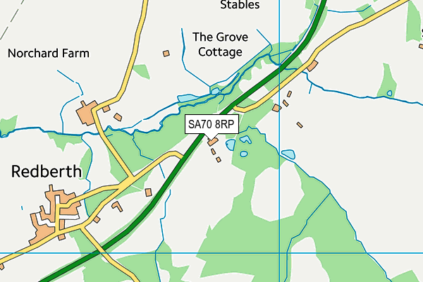 SA70 8RP map - OS VectorMap District (Ordnance Survey)