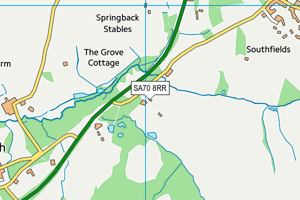 SA70 8RR map - OS VectorMap District (Ordnance Survey)