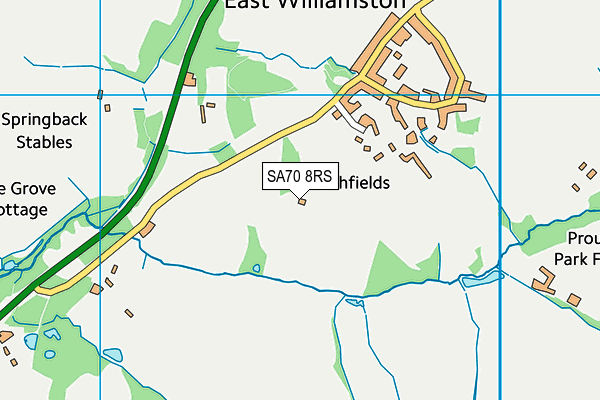 SA70 8RS map - OS VectorMap District (Ordnance Survey)