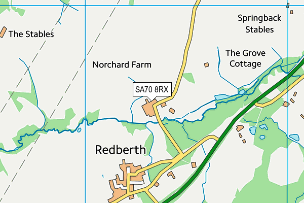 SA70 8RX map - OS VectorMap District (Ordnance Survey)