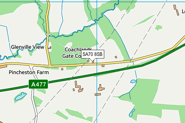 SA70 8SB map - OS VectorMap District (Ordnance Survey)