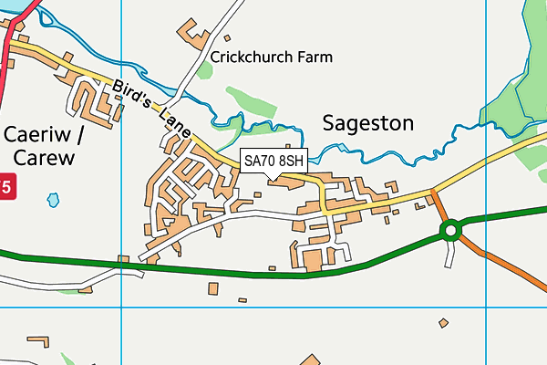 Sageston C.P. School map (SA70 8SH) - OS VectorMap District (Ordnance Survey)
