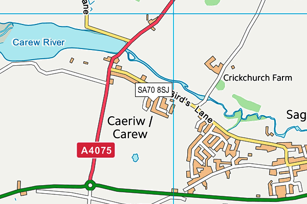 SA70 8SJ map - OS VectorMap District (Ordnance Survey)