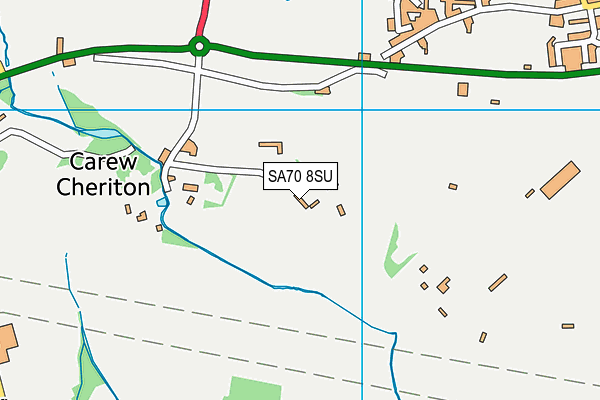 SA70 8SU map - OS VectorMap District (Ordnance Survey)