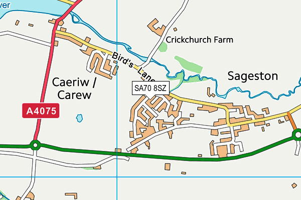 SA70 8SZ map - OS VectorMap District (Ordnance Survey)