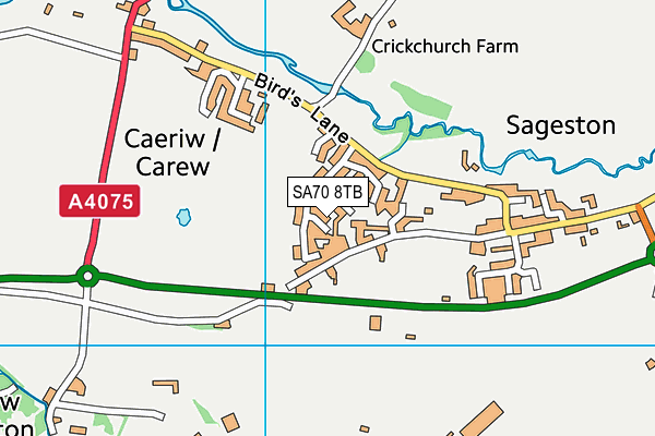 SA70 8TB map - OS VectorMap District (Ordnance Survey)