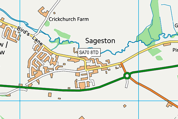 SA70 8TD map - OS VectorMap District (Ordnance Survey)