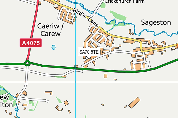 SA70 8TE map - OS VectorMap District (Ordnance Survey)