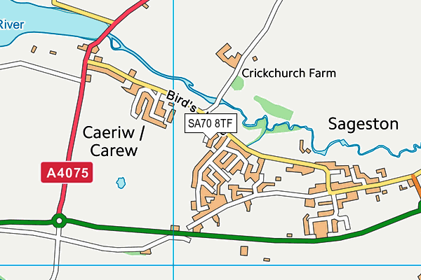 SA70 8TF map - OS VectorMap District (Ordnance Survey)