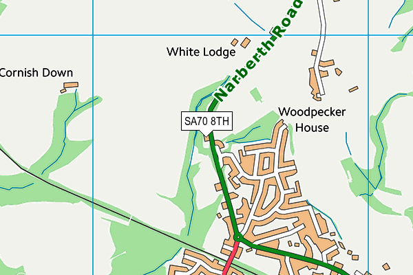 SA70 8TH map - OS VectorMap District (Ordnance Survey)