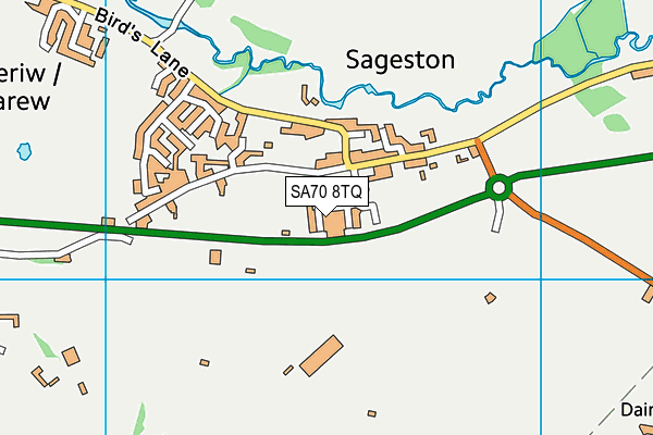 SA70 8TQ map - OS VectorMap District (Ordnance Survey)