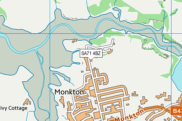 SA71 4BZ map - OS VectorMap District (Ordnance Survey)