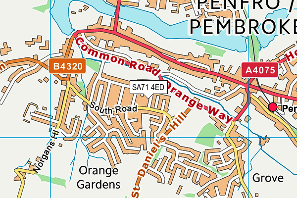 SA71 4ED map - OS VectorMap District (Ordnance Survey)