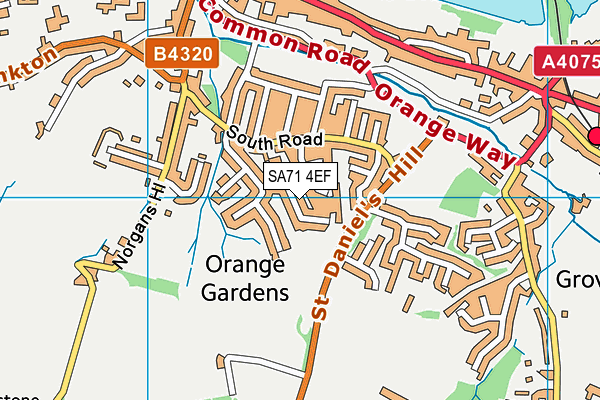 SA71 4EF map - OS VectorMap District (Ordnance Survey)