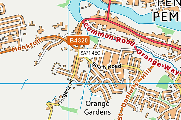 SA71 4EG map - OS VectorMap District (Ordnance Survey)