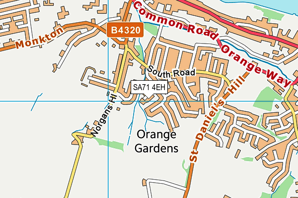 SA71 4EH map - OS VectorMap District (Ordnance Survey)