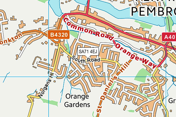 SA71 4EJ map - OS VectorMap District (Ordnance Survey)