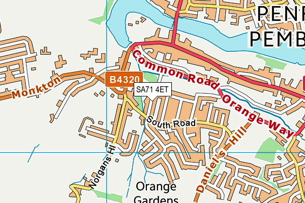 SA71 4ET map - OS VectorMap District (Ordnance Survey)
