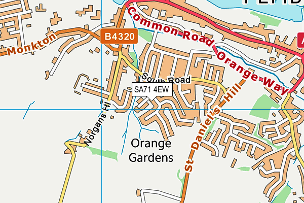 SA71 4EW map - OS VectorMap District (Ordnance Survey)
