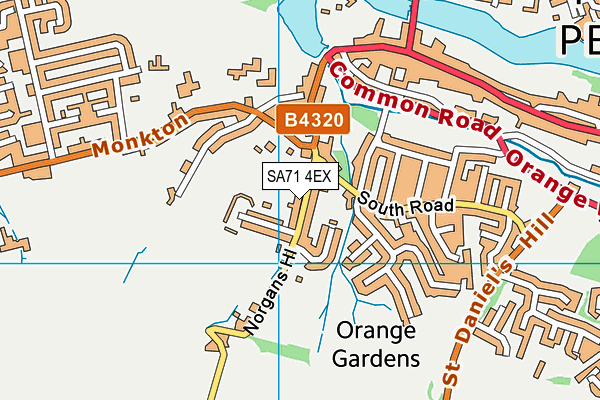 SA71 4EX map - OS VectorMap District (Ordnance Survey)
