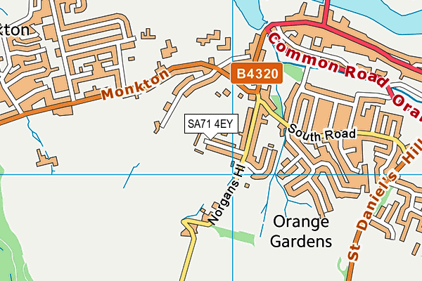 SA71 4EY map - OS VectorMap District (Ordnance Survey)