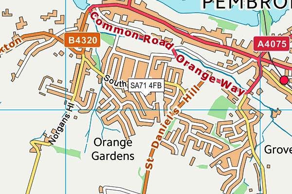 SA71 4FB map - OS VectorMap District (Ordnance Survey)