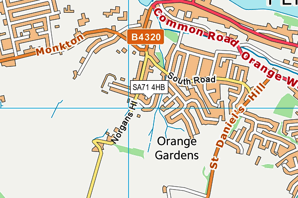 SA71 4HB map - OS VectorMap District (Ordnance Survey)