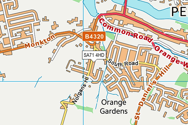 SA71 4HD map - OS VectorMap District (Ordnance Survey)
