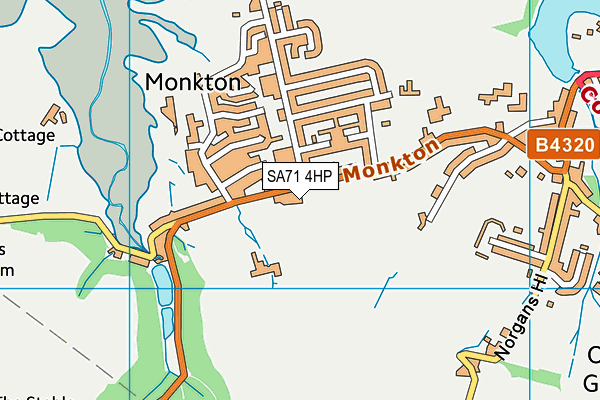 SA71 4HP map - OS VectorMap District (Ordnance Survey)