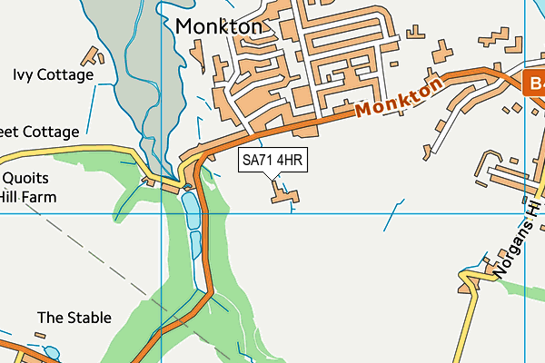 SA71 4HR map - OS VectorMap District (Ordnance Survey)