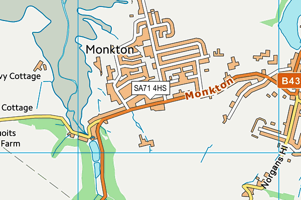 SA71 4HS map - OS VectorMap District (Ordnance Survey)