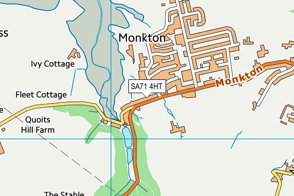 SA71 4HT map - OS VectorMap District (Ordnance Survey)