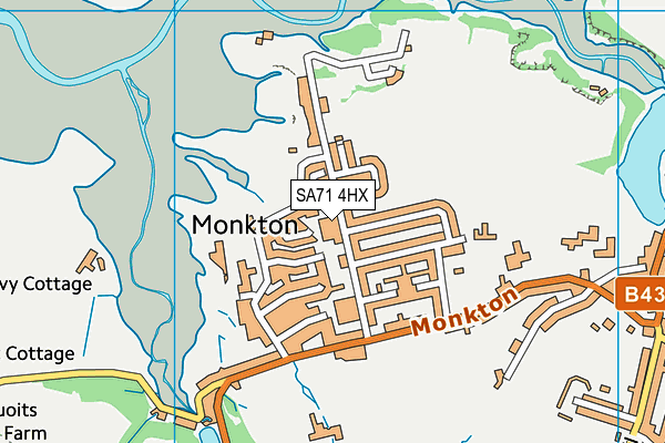 SA71 4HX map - OS VectorMap District (Ordnance Survey)