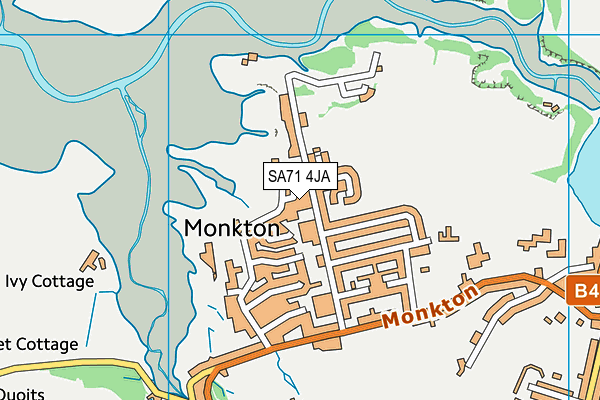 SA71 4JA map - OS VectorMap District (Ordnance Survey)