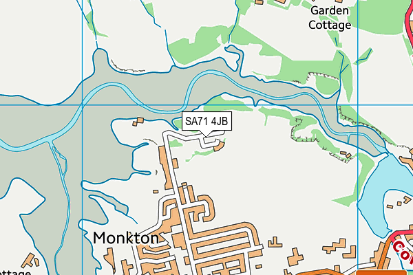 SA71 4JB map - OS VectorMap District (Ordnance Survey)
