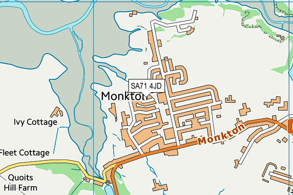 SA71 4JD map - OS VectorMap District (Ordnance Survey)