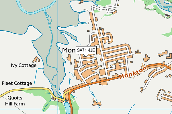 SA71 4JE map - OS VectorMap District (Ordnance Survey)