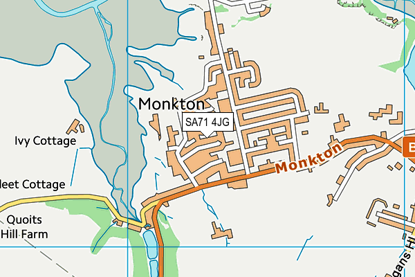 SA71 4JG map - OS VectorMap District (Ordnance Survey)