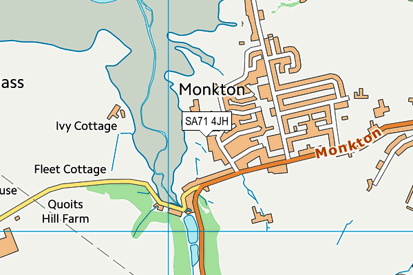 SA71 4JH map - OS VectorMap District (Ordnance Survey)