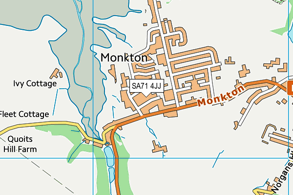 SA71 4JJ map - OS VectorMap District (Ordnance Survey)