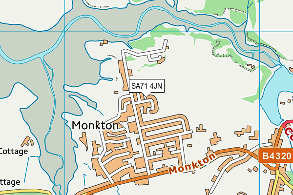 SA71 4JN map - OS VectorMap District (Ordnance Survey)