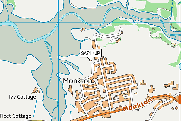 SA71 4JP map - OS VectorMap District (Ordnance Survey)