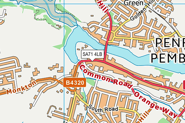 SA71 4LB map - OS VectorMap District (Ordnance Survey)
