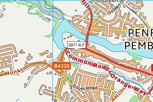 SA71 4LF map - OS VectorMap District (Ordnance Survey)