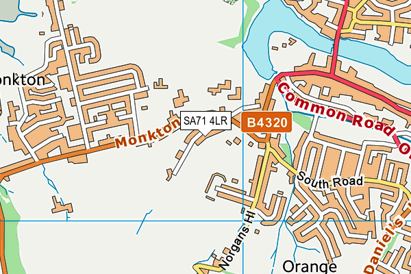 SA71 4LR map - OS VectorMap District (Ordnance Survey)